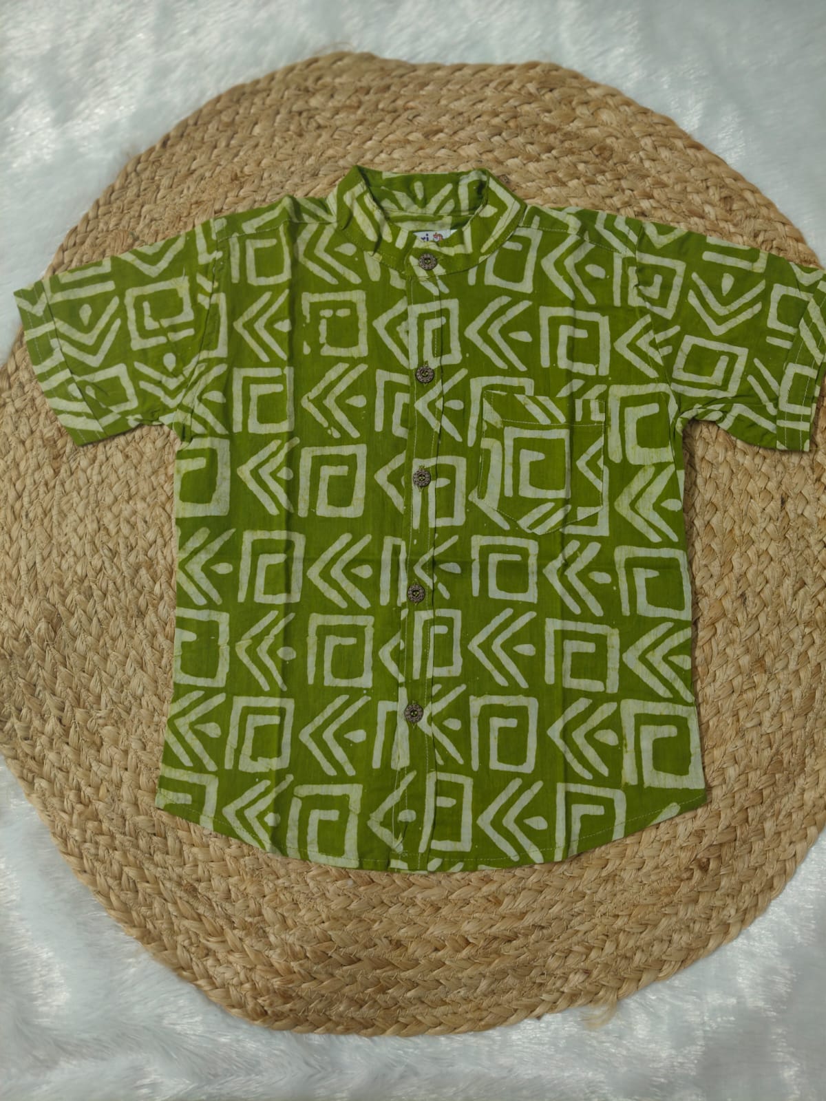 Olive Green Geometric