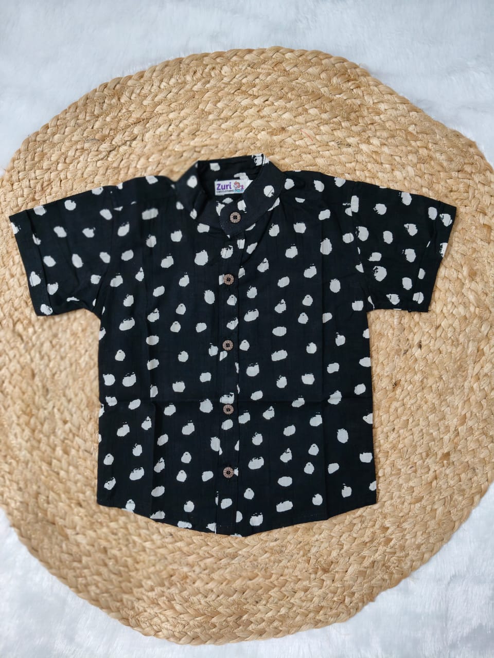 Black and White Abstract Polka Dot